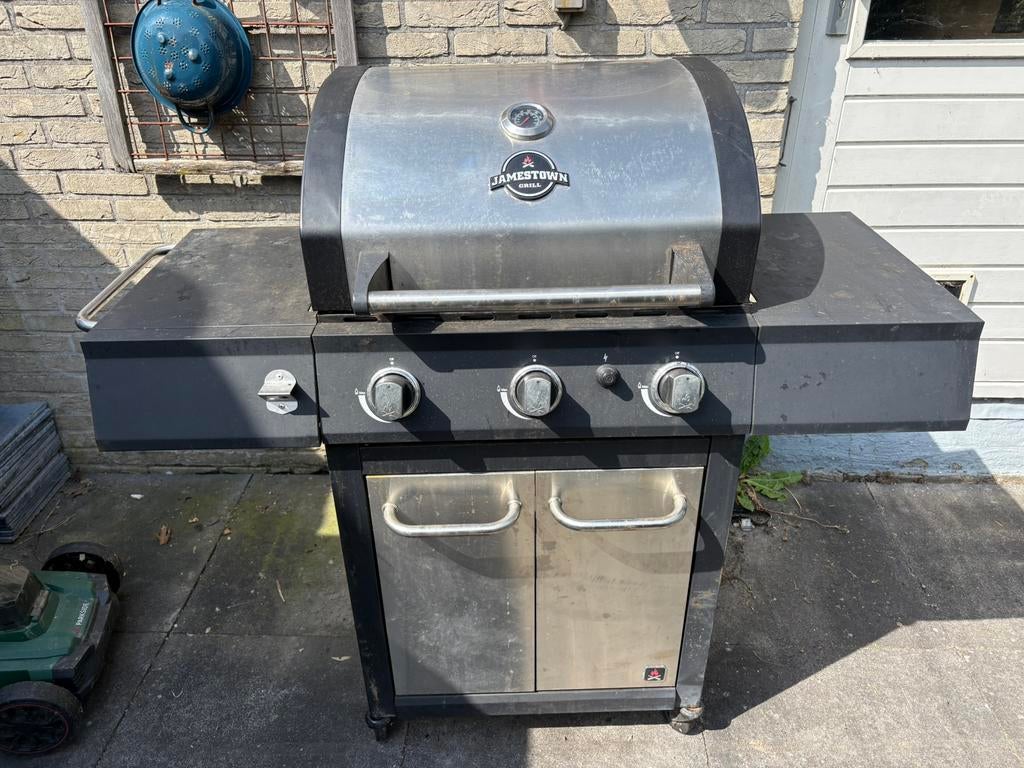 Jamestown Gas-BBQ (3 branders), Tuin en Terras, Gasbarbecues, Ophalen, Gebruikt