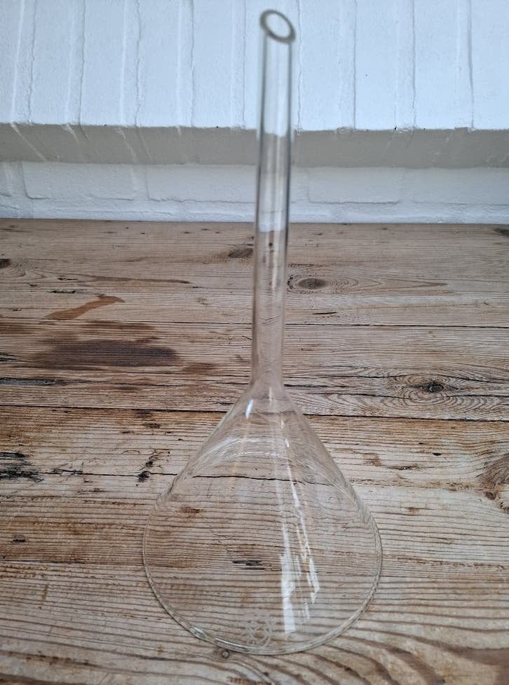 Grote vintage gemerkte glazen trechter, laboratorium, Ophalen of Verzenden