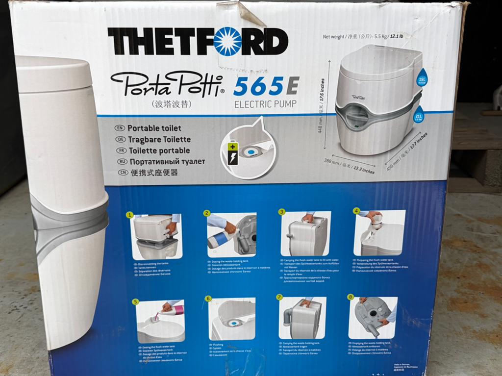 Porta Potti 565e electric pump, Ophalen, Zo goed als nieuw, 250 meter of meer