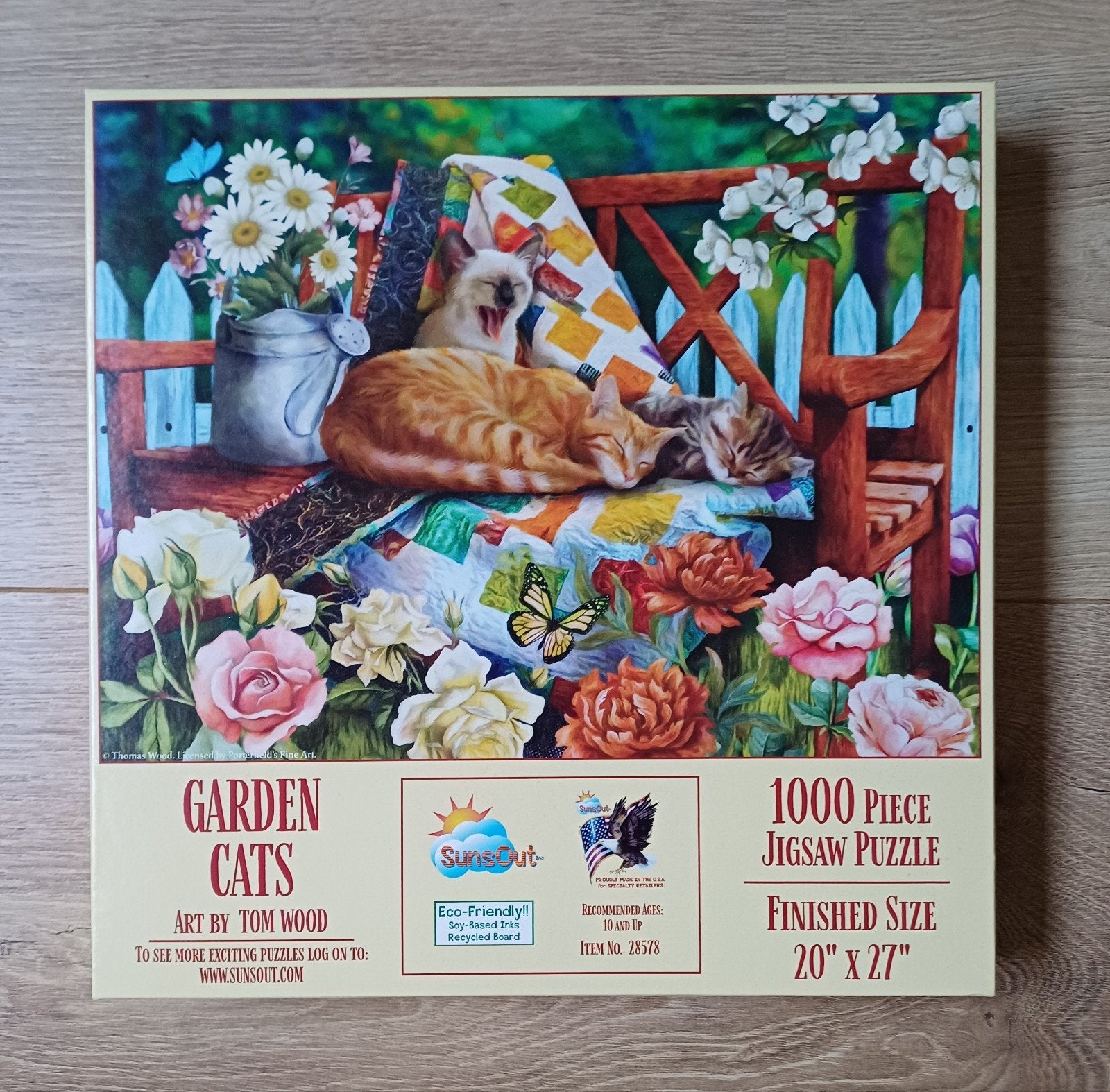 Puzzel "Garden Cats" van 1000 Smart cut stukjes, Ophalen of Verzenden, 500 t/m 1500 stukjes, Zo goed als nieuw, Legpuzzel
