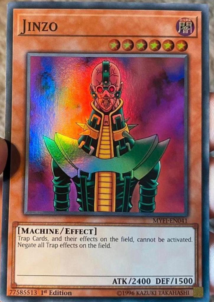 Yu-Gi-Oh! Jinzo MYFI 1st Edition M/NM !, Hobby en Vrije tijd, Verzamelkaartspellen | Yu-gi-Oh!, Ophalen of Verzenden, Zo goed als nieuw