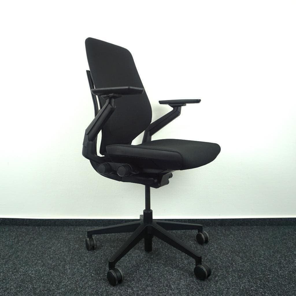 Steelcase Gesture bureaustoel | Zwart | Gestoffeerd, Gebruikt, -, Zwart, -