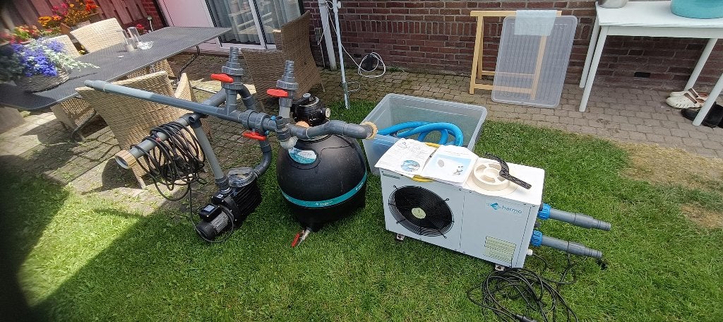 Zwembad filterpomp en warmtepomp set, Ophalen, Gebruikt, Overige typen