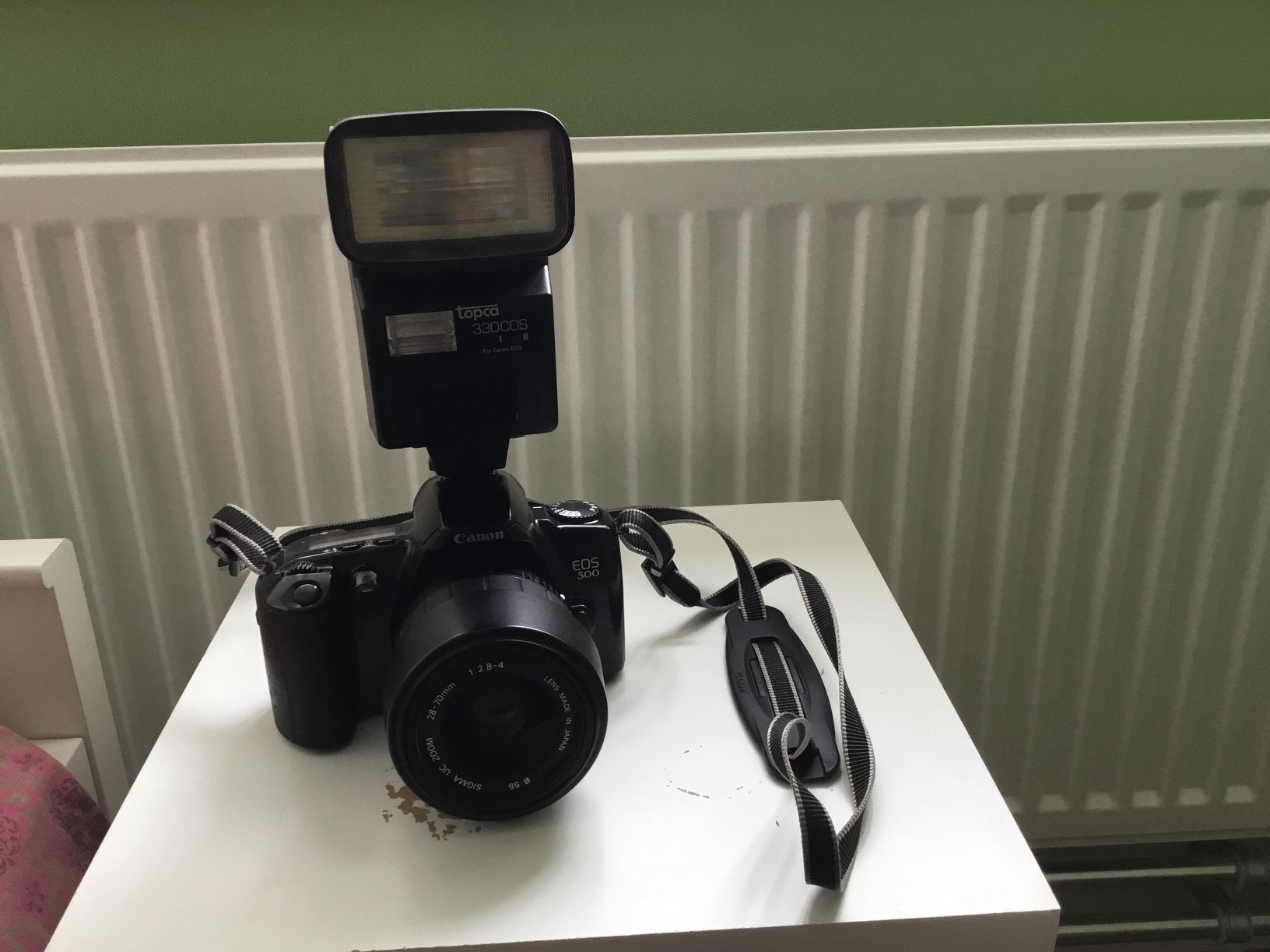 Camera canon eos 500, Audio, Tv en Foto, Fotografie | Flitsers, Ophalen, Gebruikt, Flitslamp, Canon