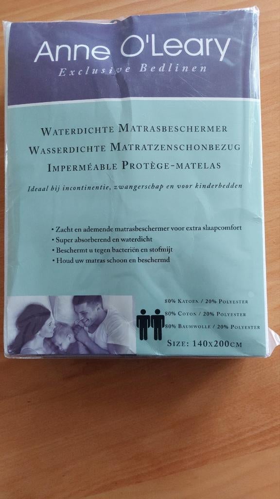Waterdichte matrasbeschermer, Huis en Inrichting, Slaapkamer | Beddengoed, Ophalen of Verzenden, Nieuw, Eenpersoons, Wit