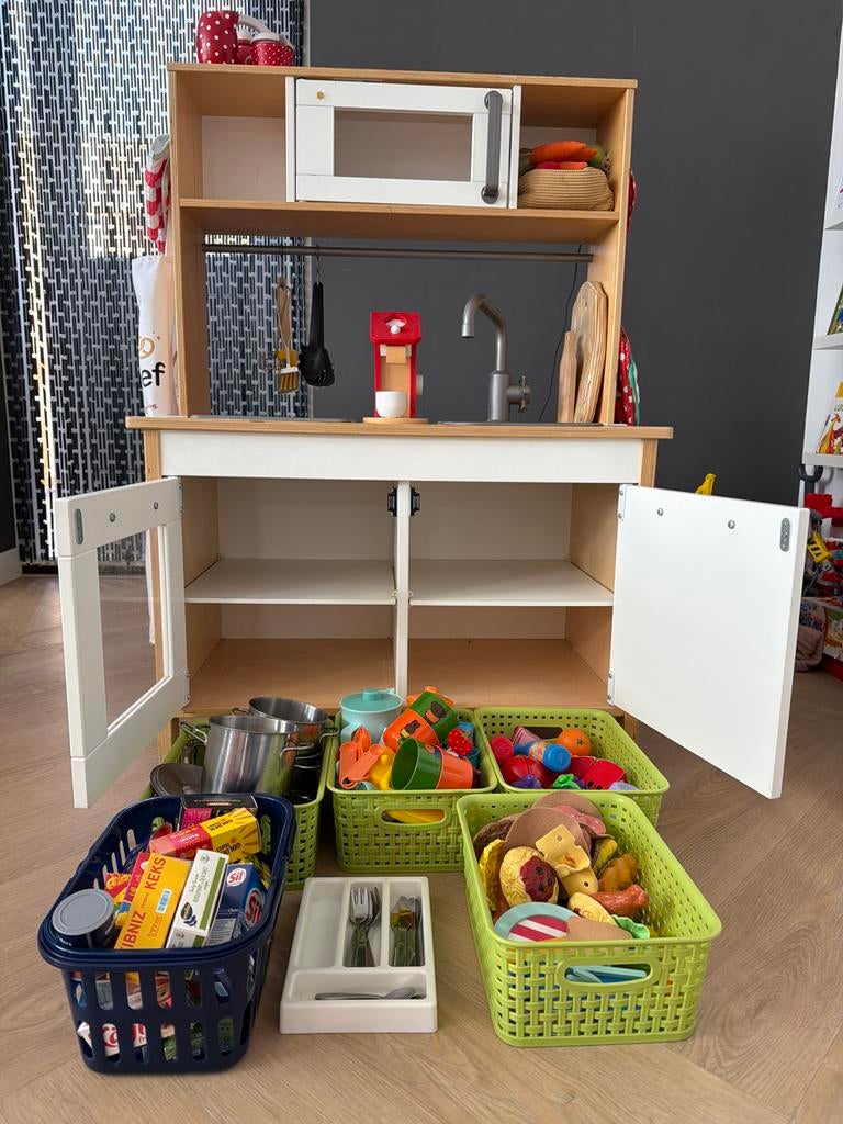 IKEA Speelkeuken met complete accessoireset, Ophalen, Gebruikt, Hout, Speelkeuken