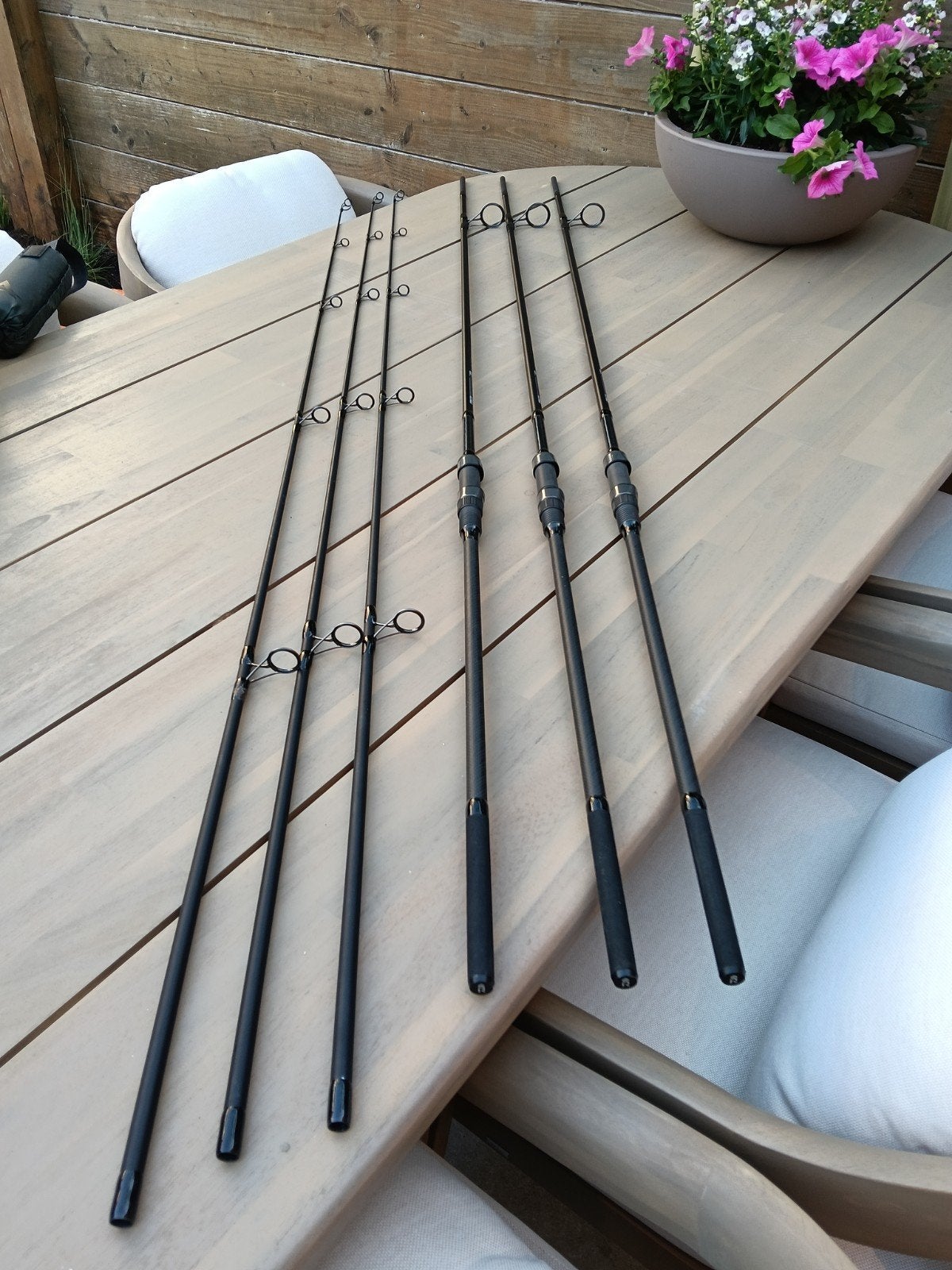 Daiwa Emcast carp 3 x hengel + gratis Fox foudraal, Ophalen, Zo goed als nieuw, Werphengel