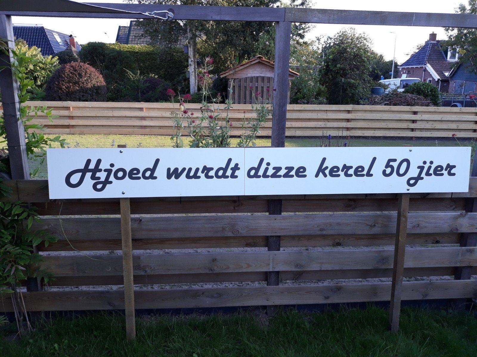 Uniek Fries jubileumbord Abraham te huur, Ophalen, Zo goed als nieuw, Abraham of Sarah