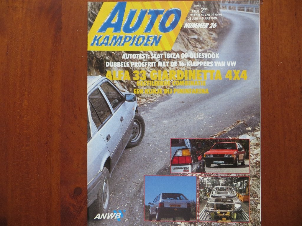 Autokampioen 26 1985 Alfa 33 Giardinetta, VW Scirocco GTX, Ophalen of Verzenden, Nieuw, Alfa Romeo