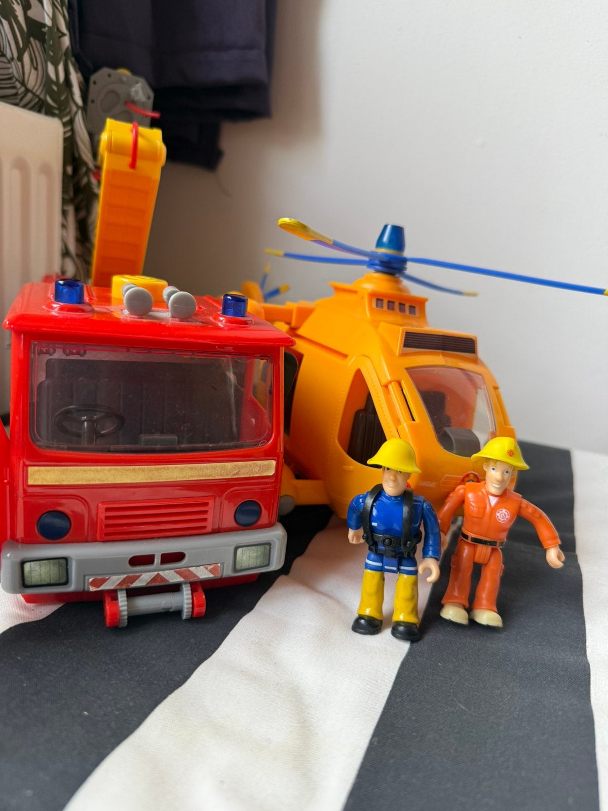 Brandweerman Sam brandweerwagen en helicopter, Ophalen, Gebruikt