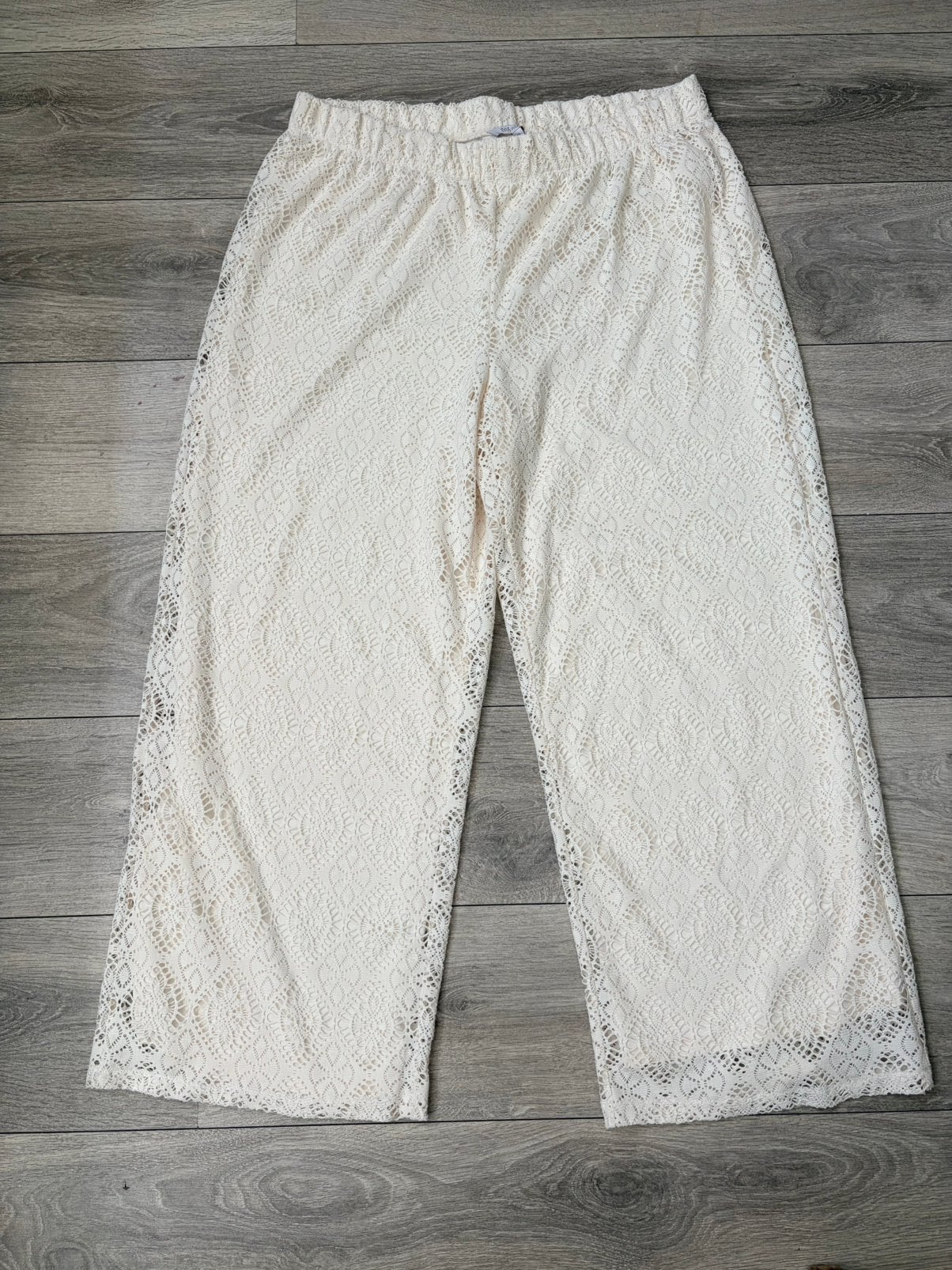 MS mode kanten broek maat 44, Wit, Maat 42/44 (L), Ophalen of Verzenden, Zo goed als nieuw