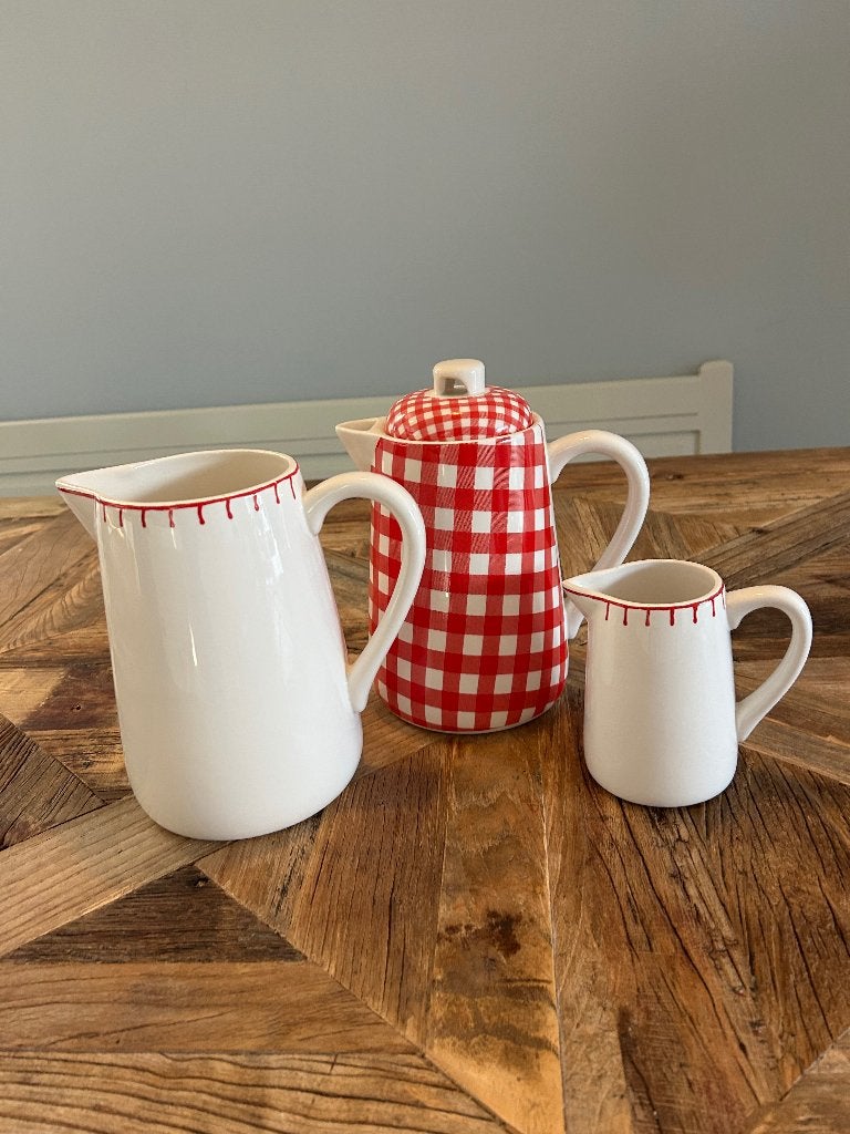 Kannen at home with Marieke servies rood, Ophalen, Kan, Overige merken, Landelijk/Boerenbont