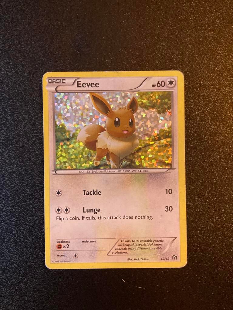 Pokemon kaart Eevee Holo, Ophalen of Verzenden, Zo goed als nieuw