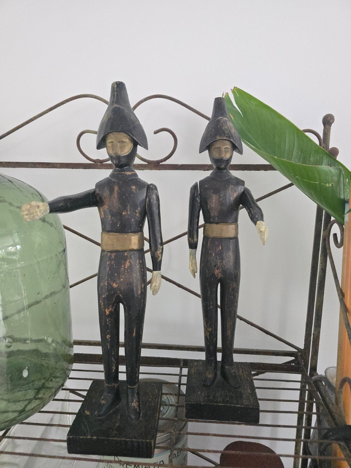 2 antieke zeldzame houten soldaten/ windwijzers samen €69 !!, Ophalen of Verzenden, Beeld