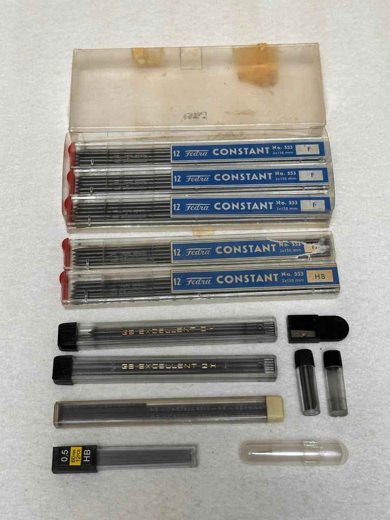 Vintage vulpotlood stiften, Fedra, Castell, GB. 2mm+0.5mm –, Ophalen of Verzenden, Zo goed als nieuw