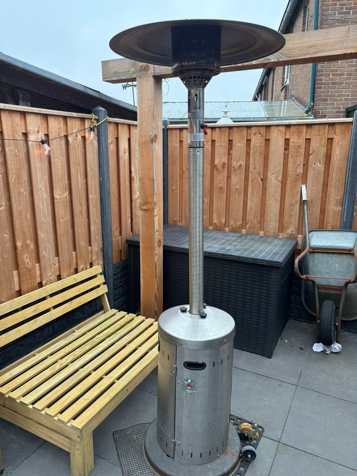 Terrasheater gasheater inschuifbaar heater terrasverwarming, Tuin en Terras, Terrasverwarmers, Ophalen, Gebruikt, Waterbestendig