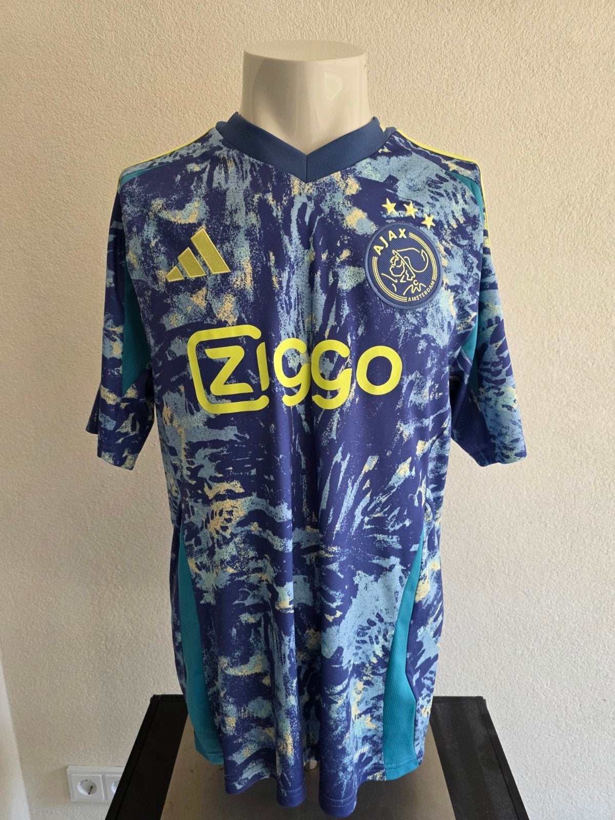 Ajax Uitshirt 2024-2025 Maat L, Maat 52/54 (L), Blauw, Ophalen of Verzenden, Zo goed als nieuw