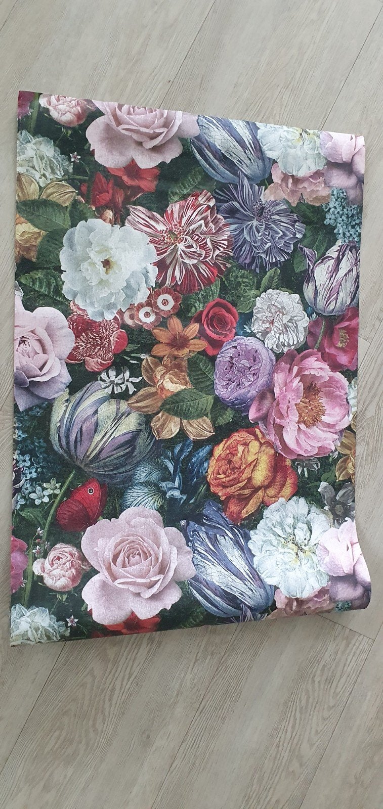 2x Superfresco Easy Vliesbehang - Bruges Multi Bloemenpatroo, Natuurlijk, Overige merken, Ophalen of Verzenden, Oranje