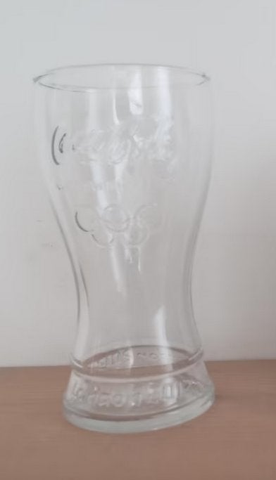 Coca Cola glas, Verzamelen, Glas en Borrelglaasjes, Zo goed als nieuw, Frisdrankglas, Verzenden