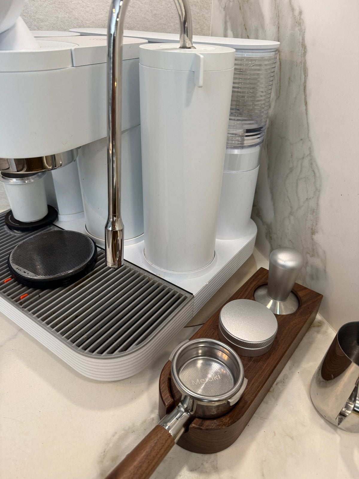 Meraki Espresoo machine wit. thuis Barista, Afneembaar waterreservoir, Koffiemachine, Gemalen koffie, Ophalen of Verzenden