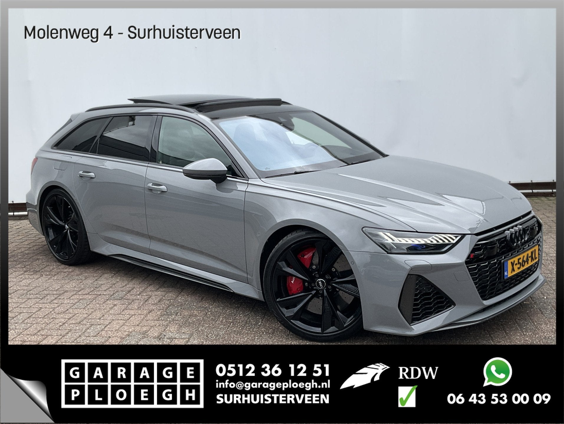 a Audi RS 6 4.0 TFSI 600PK Ceramic HUD Carbon Nardo 4WS Pano, Auto's, Automaat, Gebruikt, 600 pk, RS6