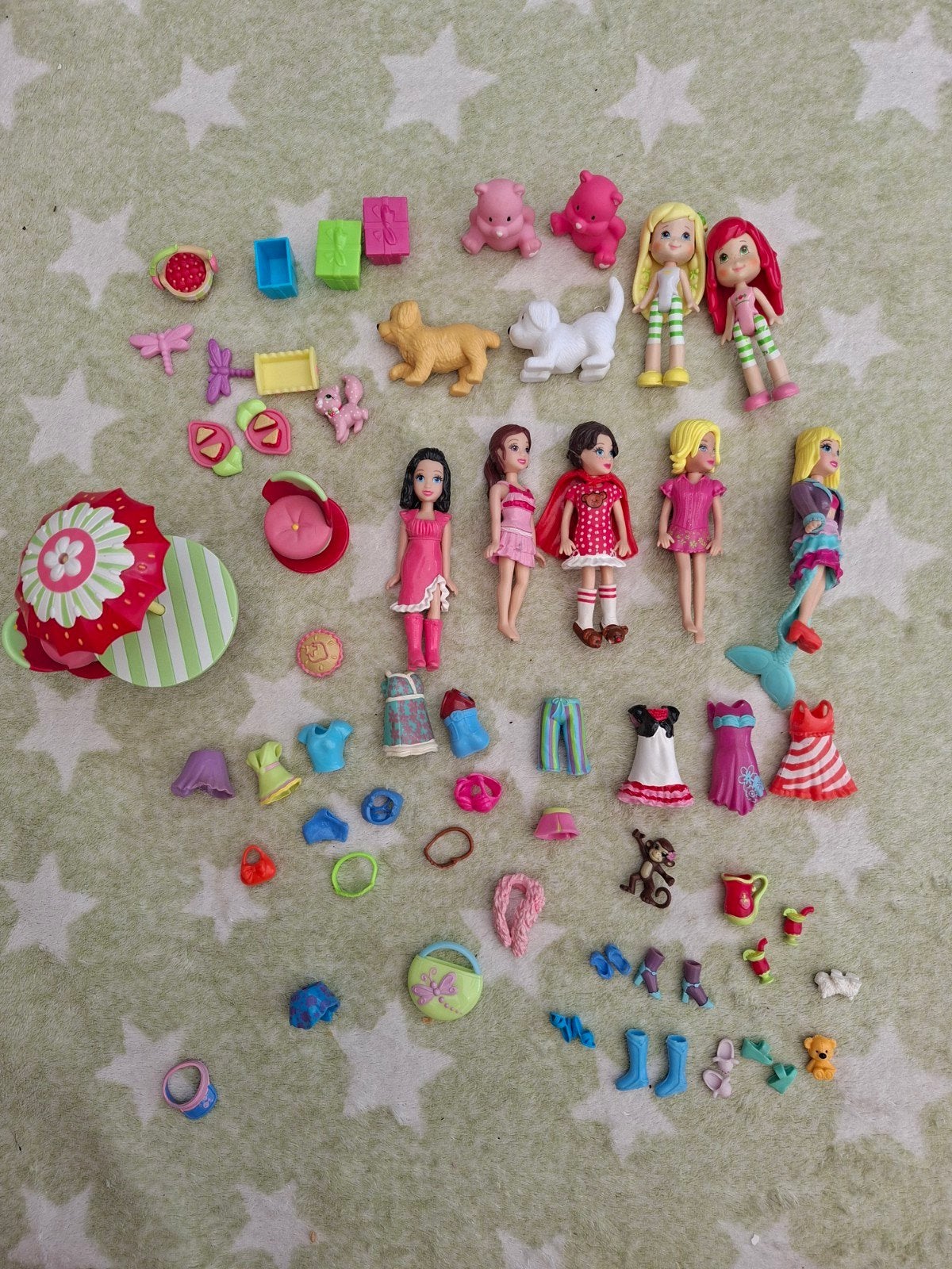 Grote set Polly Pocket poppen, dieren en accessoires, Ophalen, Gebruikt, Overige typen