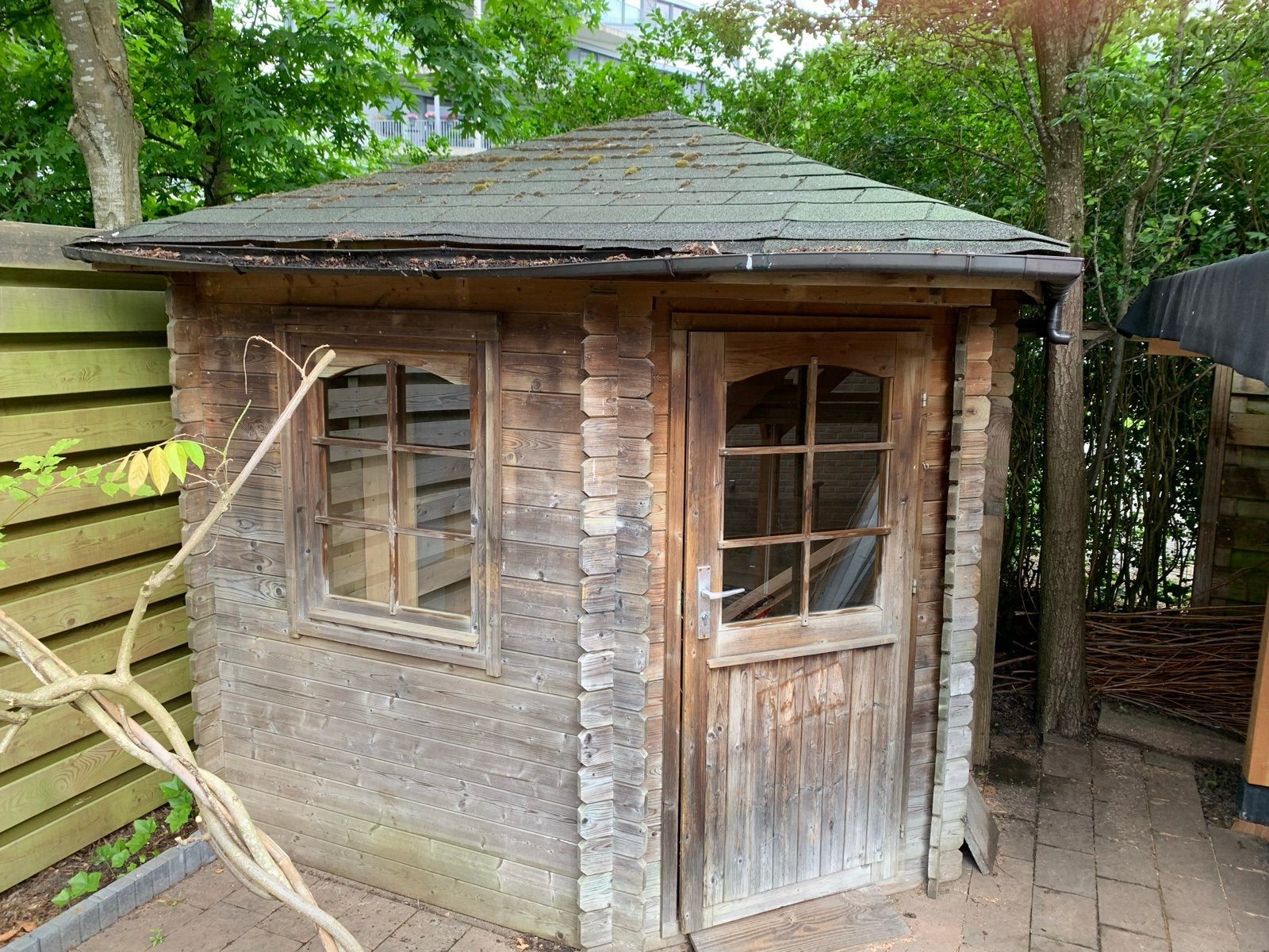 Gratis! Tuinhuisje/Schuur - 235x235 cm, Tuin en Terras, Tuinhuizen, Tuinhuis, 1 raam, Hout, Ophalen