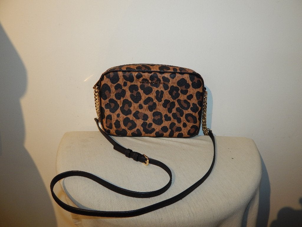 Michael Kors schouder tas trendy jaguar print & monogramZGAN, Verzenden, Nieuw, Overige kleuren, Schoudertasje