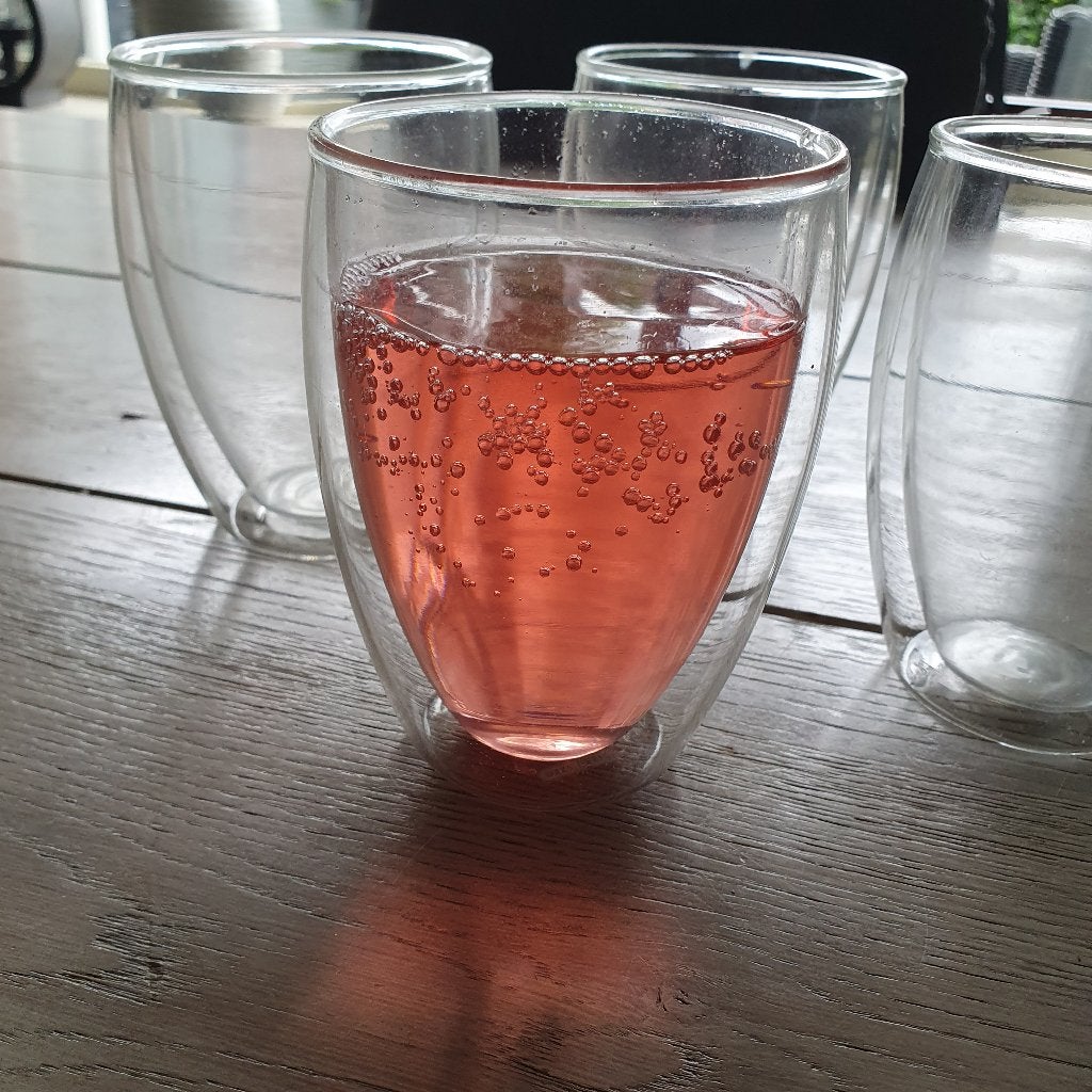dubbelwandige theeglazen, Huis en Inrichting, Keuken | Servies, Glas of Glazen, Gebruikt, Overige merken, Ophalen of Verzenden