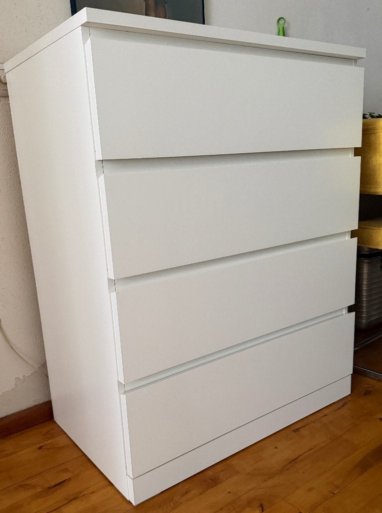 IKEA Malm ladenkast NIEUW 4 lades, wit., Ophalen, 100 tot 150 cm, Nieuw, 50 tot 100 cm