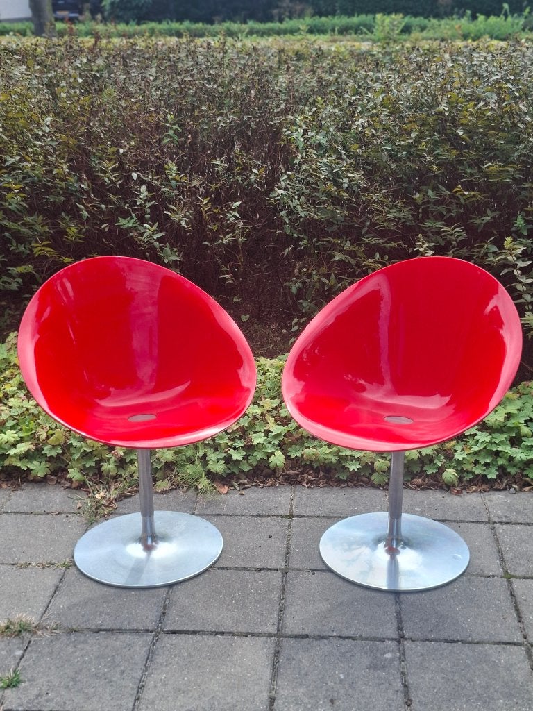Italiaanse Design Meubel, Twee, Zo goed als nieuw, Metaal, Rood