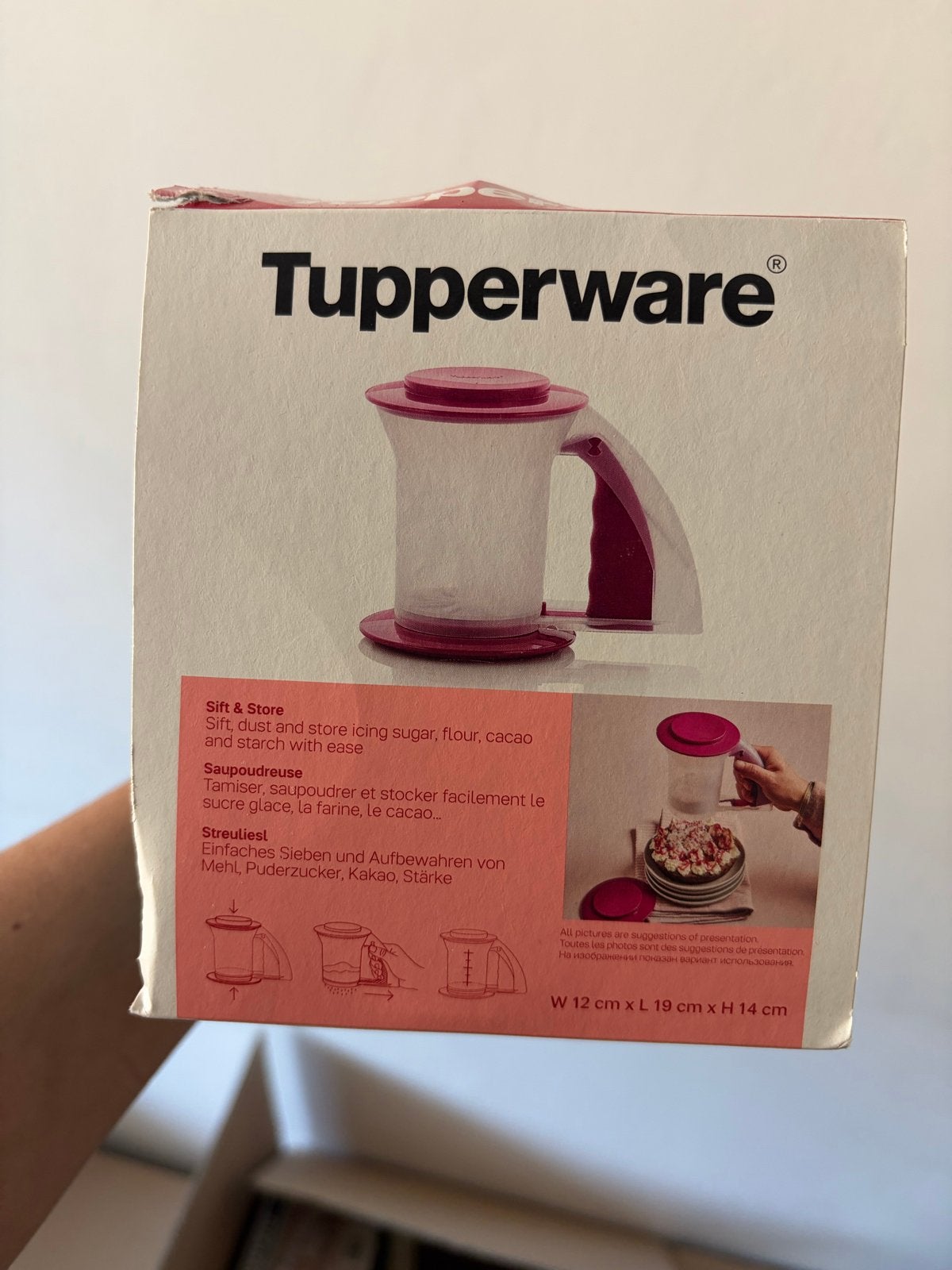 Tupperware Sift & Store Zeef en Bewaardoos Kleur Blauw, Huis en Inrichting, Keuken | Tupperware, Ophalen, Zo goed als nieuw, Blauw