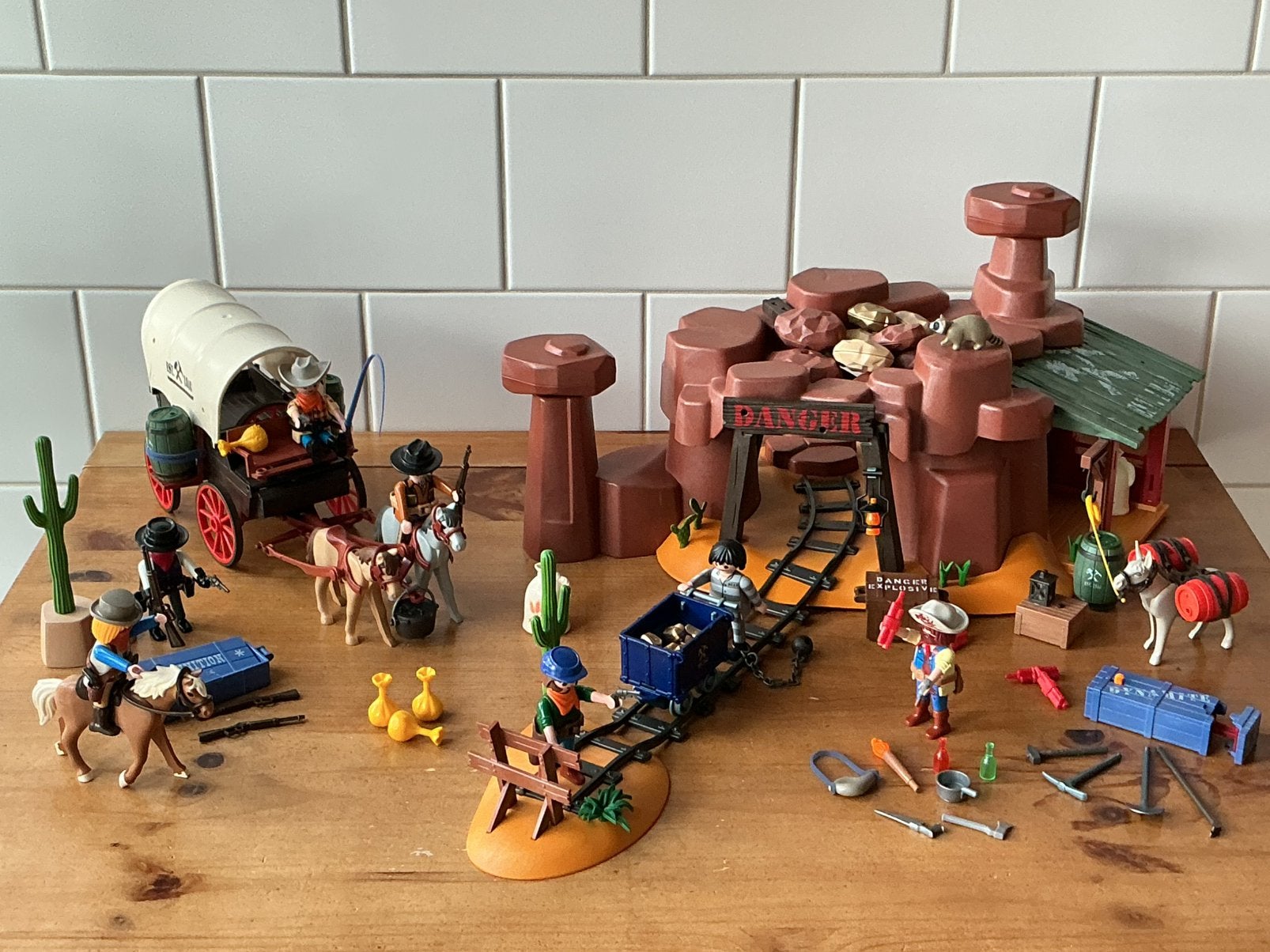 PLAYMOBIL UITGEBREIDE WESTERN GOUDMIJN 💰SUPER GAVE SET !!, Ophalen of Verzenden, Gebruikt