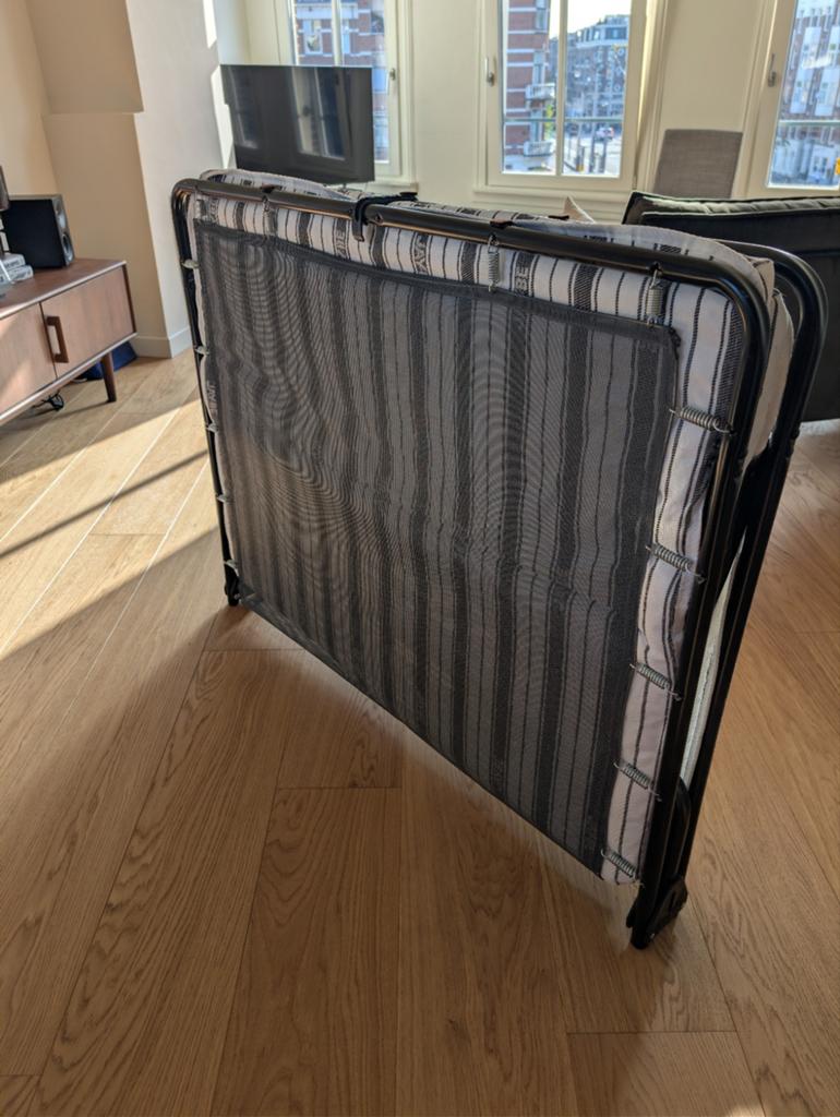 Jaybe opvouwbaar bed met matras - 110x180 cm (folding bed), Huis en Inrichting, Ophalen, Gebruikt, Eenpersoons, Zwart