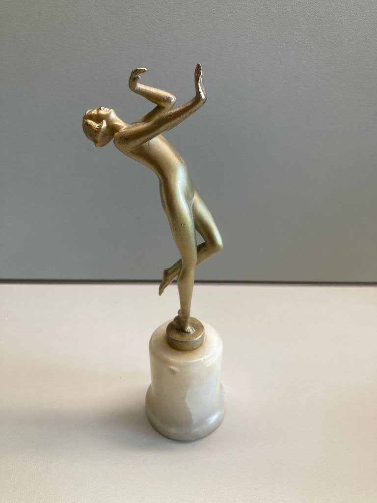 beeld van naakte art deco danseres jaren 20 / 30, Ophalen of Verzenden