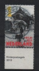 ‹(•¿•)› nl # m0053 kinderzegel tab, Ophalen of Verzenden, Na 1940, Gestempeld