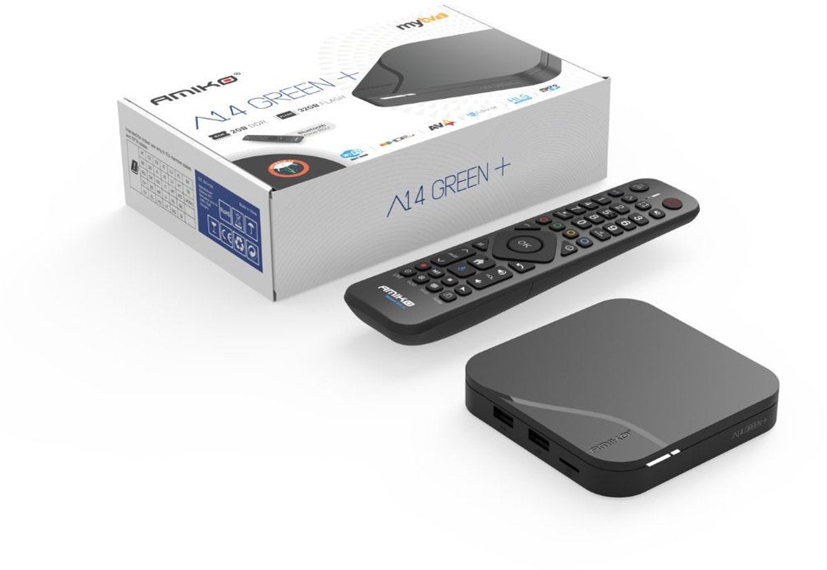 Amiko A14 Green+ Nieuw in Doos | Streaming Box | op voorraad, Ophalen of Verzenden, Nieuw