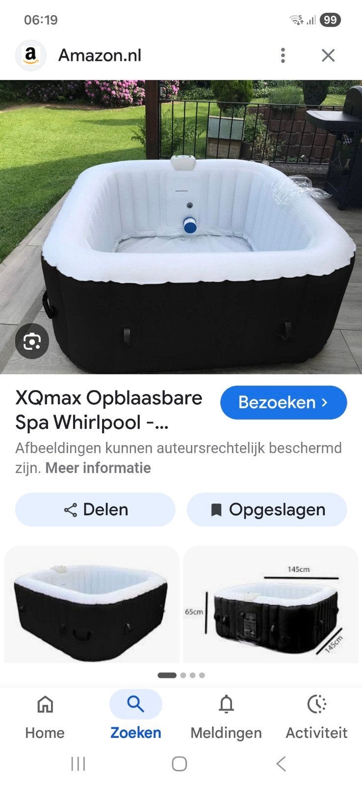 Opblaasbare jacuzzi 1jaar oud, Ophalen of Verzenden