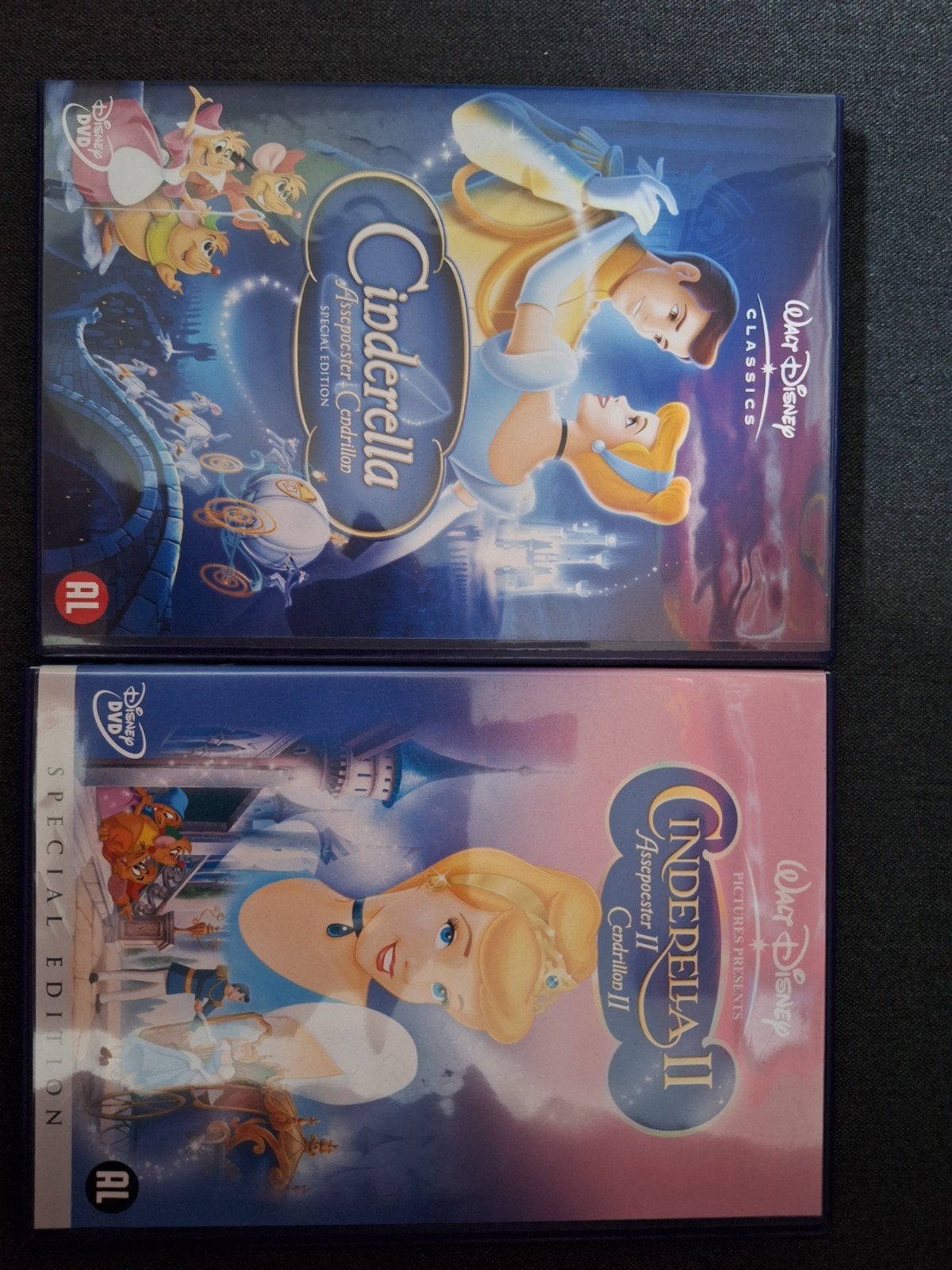 Disney Assepoester 1 & 2 Special Edition DVD's, Gebruikt, Animatie, Nederlands, Ophalen of Verzenden