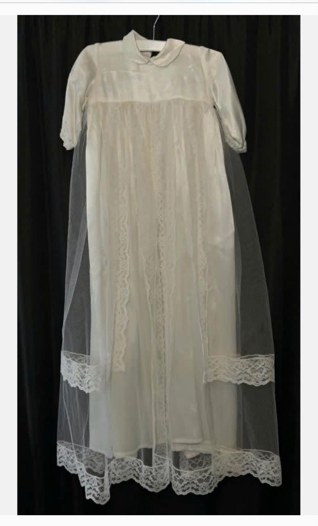 Antieke franse doopjurk 90 cm lang, Antiek en Kunst, Antiek | Kleding en Accessoires, Ophalen of Verzenden, Kinderen