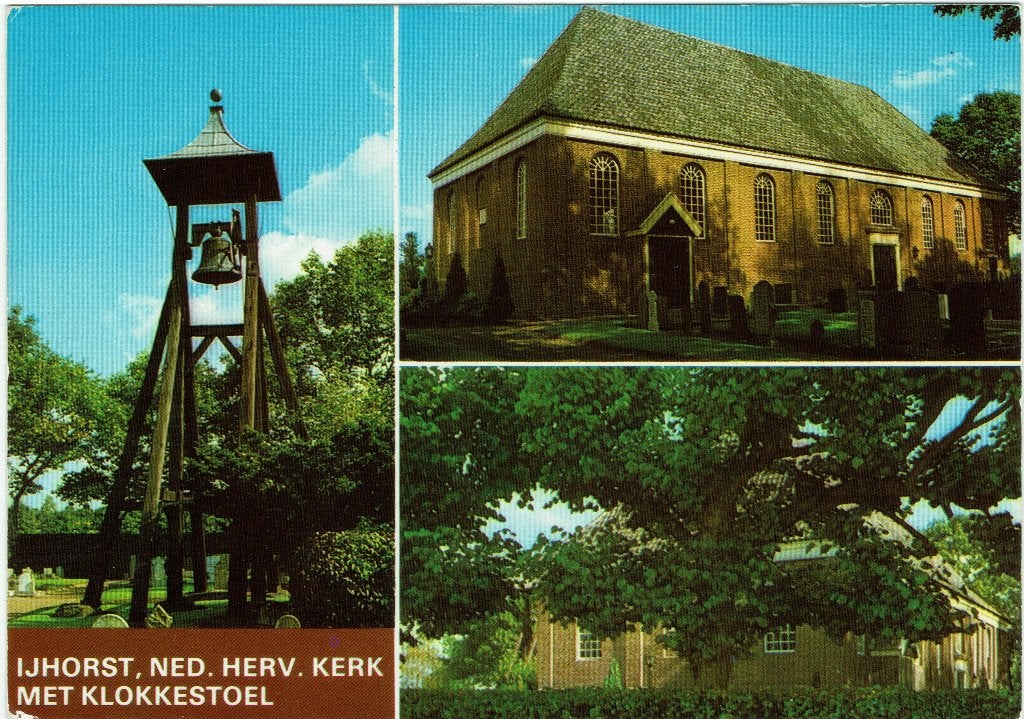 IJhorst – Ned. Herv. Kerk met klokkestoel., Ophalen of Verzenden, 1980 tot heden, Ongelopen, Overijssel