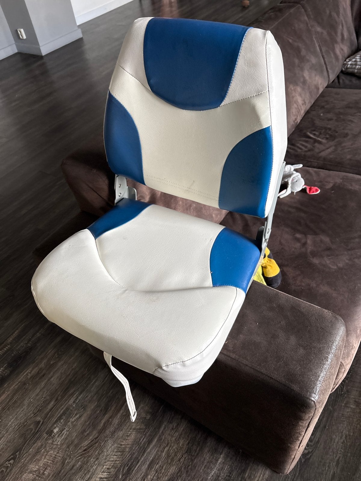 Comfortabele bootstoel - blauw/wit, Ophalen, Gebruikt, Overige typen