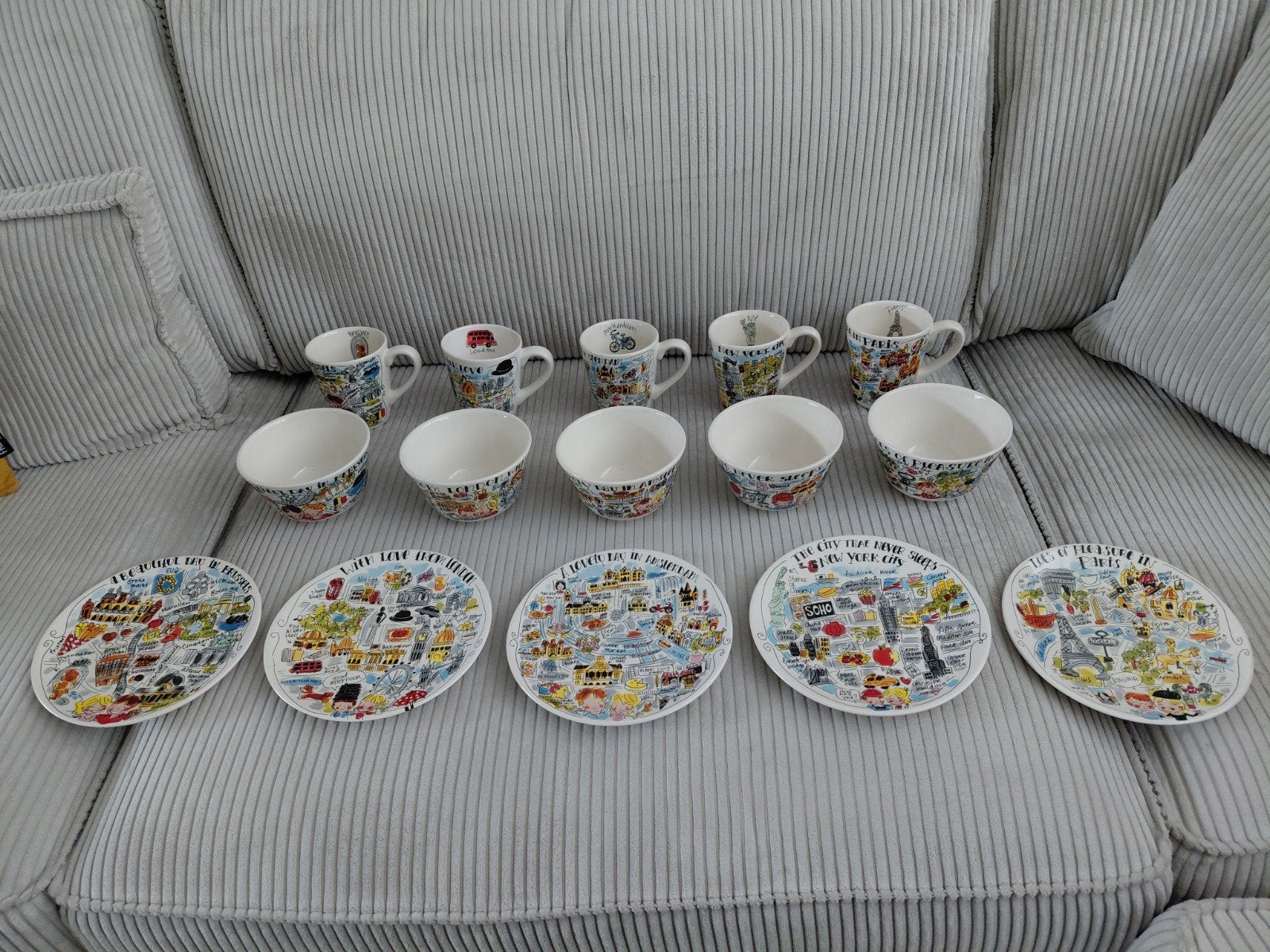 Blond Amsterdam City Servies - Diverse Steden Collectie, Huis en Inrichting, Ophalen, Zo goed als nieuw, Bord(en), Modern