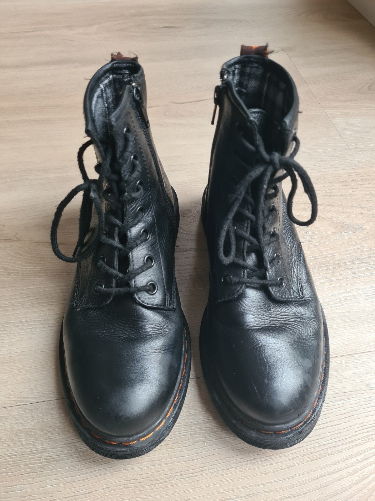 Zwarte veterboots laarsjes maat 36, Meisje, Ophalen of Verzenden, Laarzen, Zo goed als nieuw