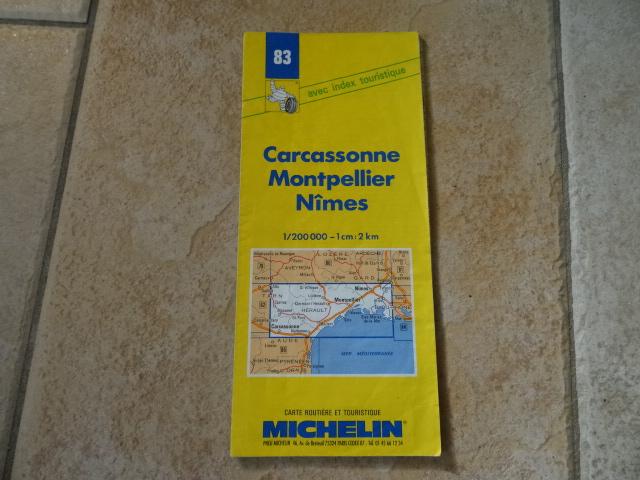 Michelin wegenkaart 83 Herault, Carcassonne, Montpellier, Gelezen, Frankrijk, Ophalen of Verzenden, Landkaart