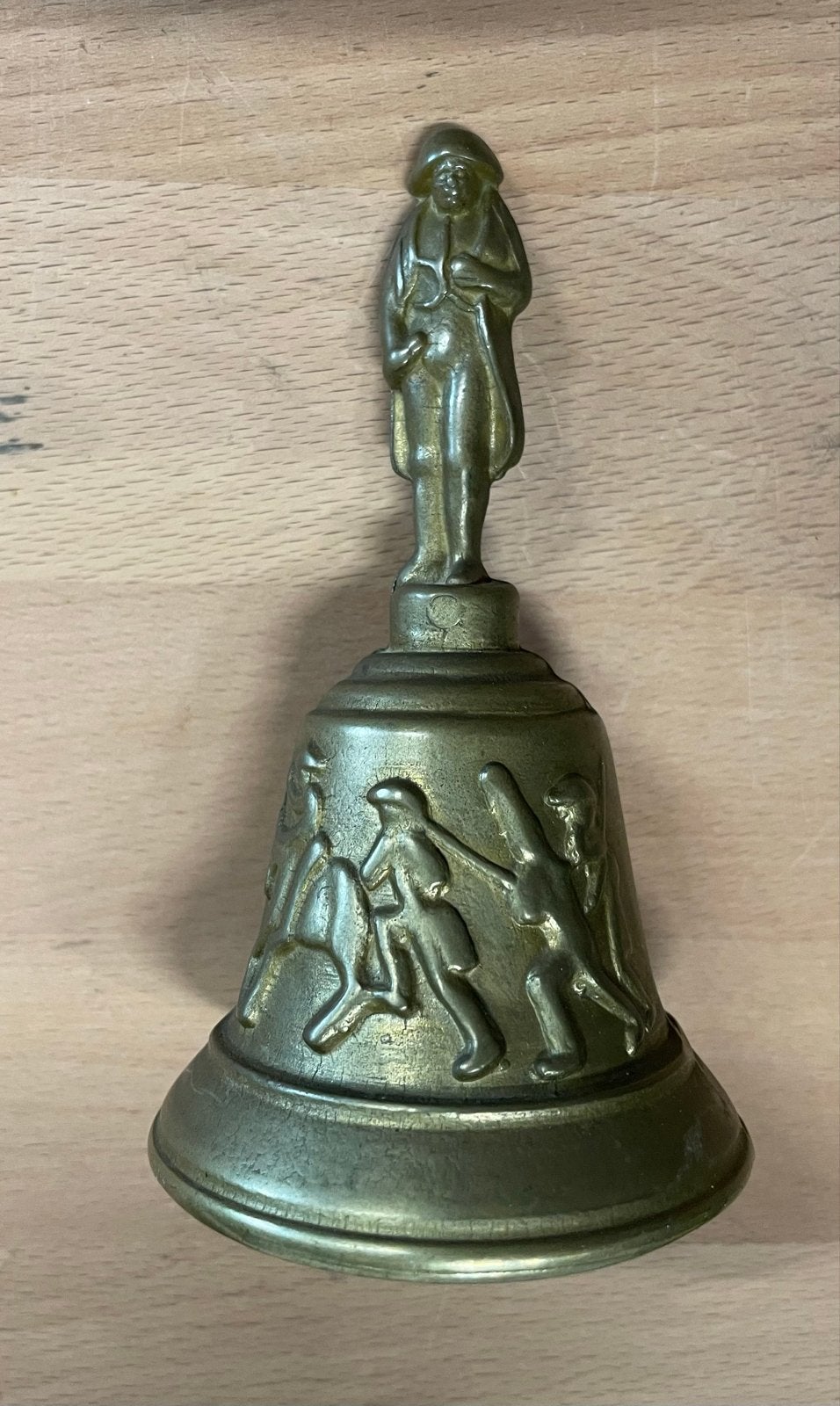 Antieke Tafelbel Napoleon - Decoratieve Messing Bel, Ophalen of Verzenden
