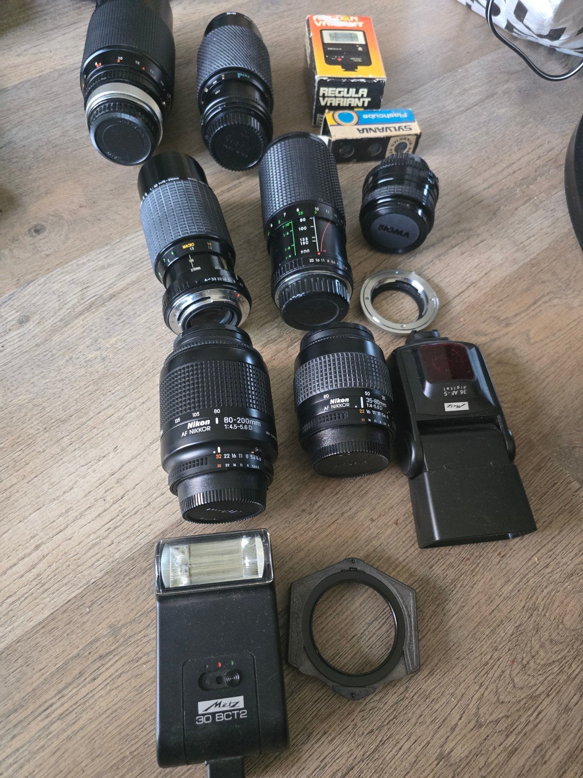 Metz flitsers en diverse lenzen (Nikon), Nikon, Gebruikt, Externe flitser, Ophalen of Verzenden