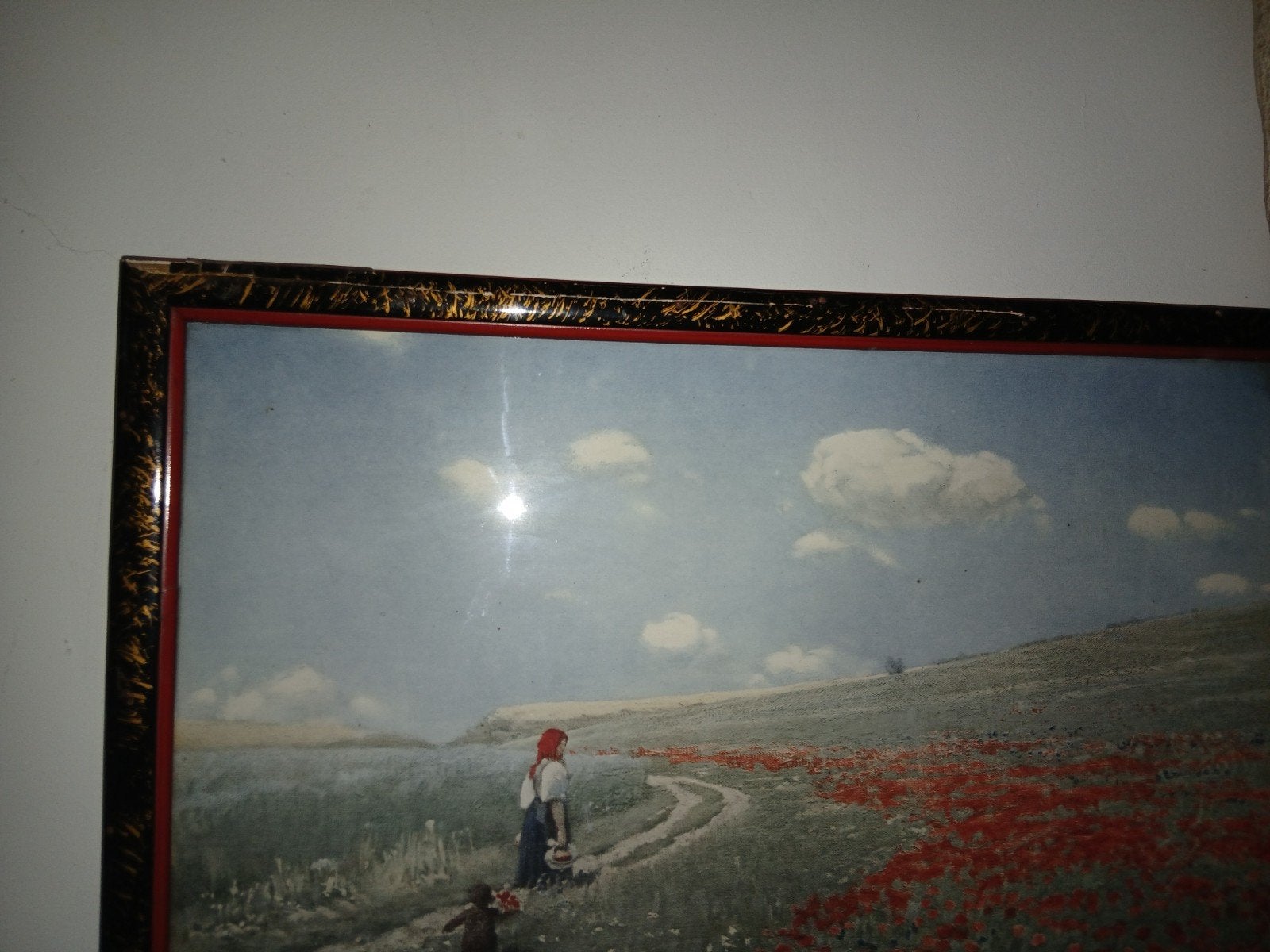 Schilderij: Moeder en kind in klaprozenveld, Ophalen