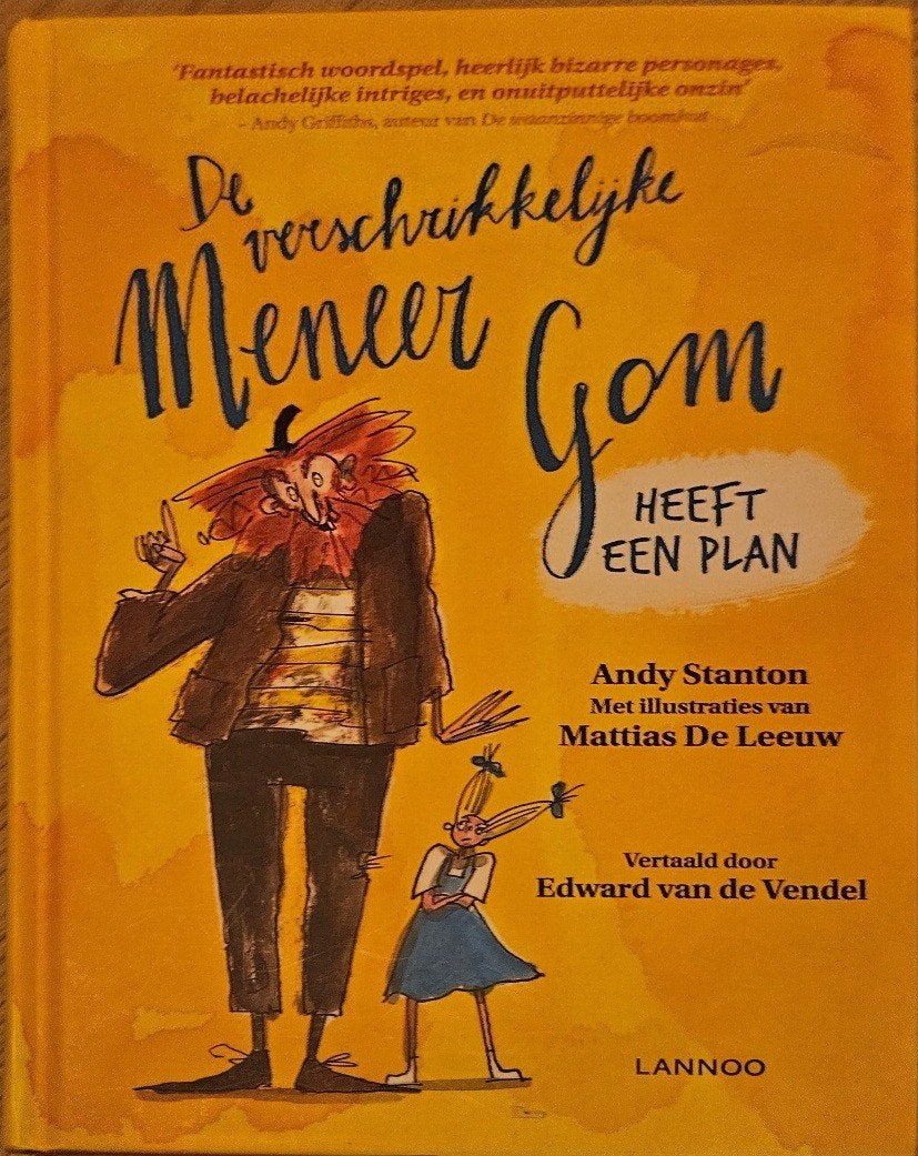 De Verschrikkelijke Meneer Gom Heeft Een Plan - als n, Boeken, Ophalen of Verzenden, Zo goed als nieuw, Fictie, Andy Stanton
