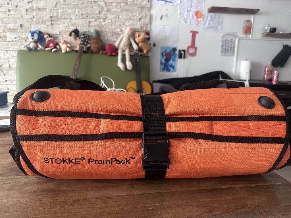 Stokke Pram Pack te koop, Sieraden, Tassen en Uiterlijk, Tassen | Reistassen en Weekendtassen, Zo goed als nieuw, Oranje, 30 cm of meer